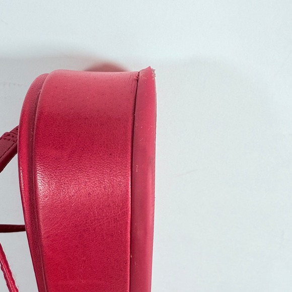 HISPANITAS Red Leather Slingback Sandals Mules Floral Cutout Size 41. WORN ONCE - Picture 4 of 8